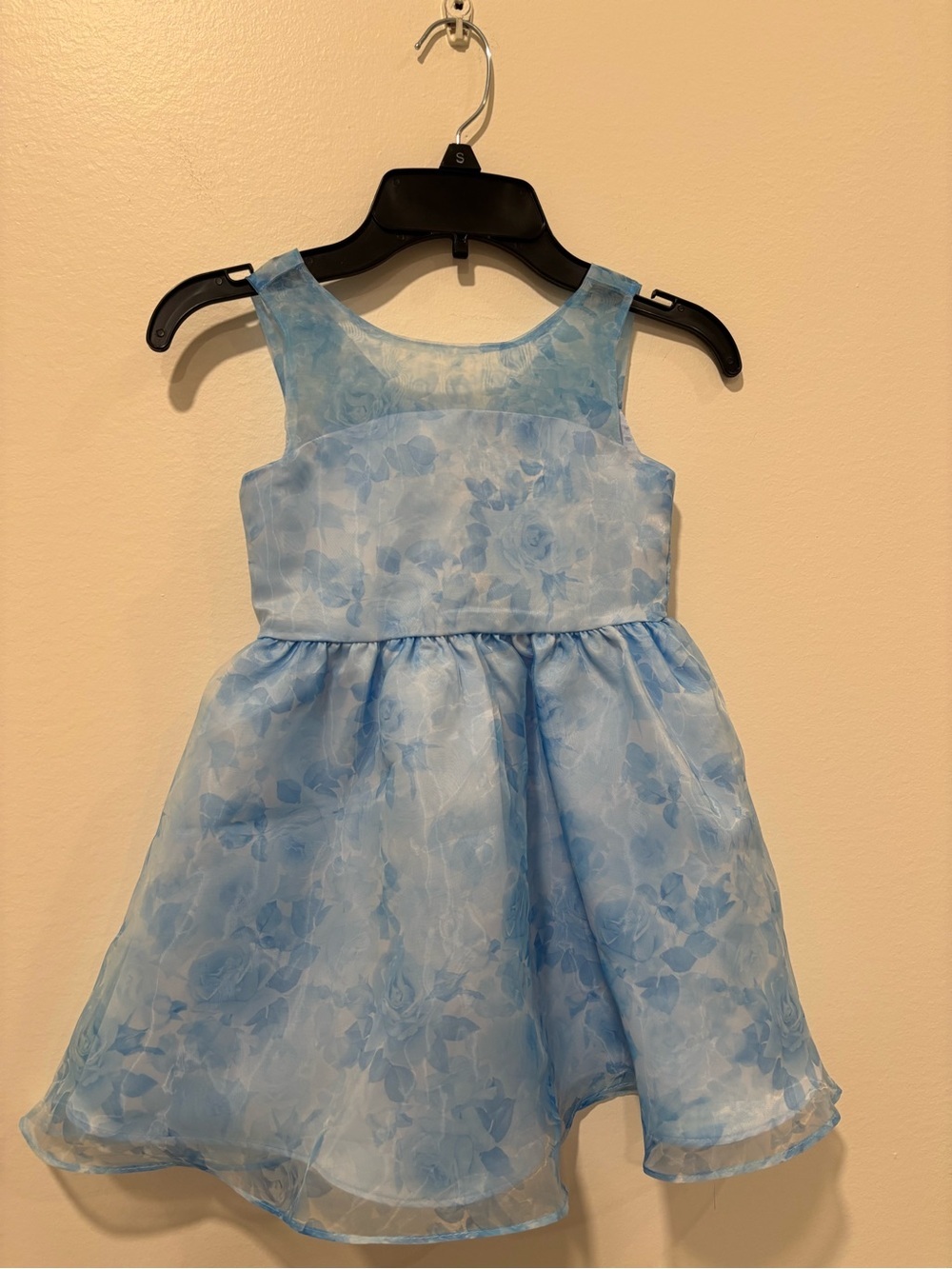 Blue Floral Girls' Party Dress